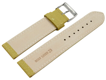Bracelet montre cuir souple grainé lime 12mm 14mm...