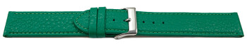 Bracelet montre cuir souple grainé vert 12mm 14mm...