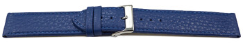 Bracelet montre cuir souple grainé bleu navy 12mm...