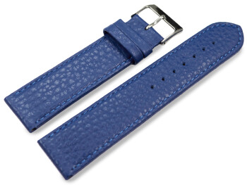 Bracelet montre cuir souple grainé bleu navy 12mm...