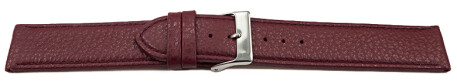 Bracelet montre cuir souple grainé bordeaux 12mm 14mm 16mm 18mm 20mm 22mm