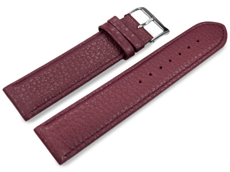 Bracelet montre cuir souple grainé bordeaux 12mm...