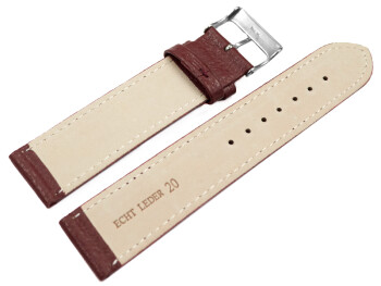 Bracelet montre cuir souple grainé bordeaux 12mm...