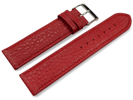 Bracelet montre cuir souple grainé rouge...