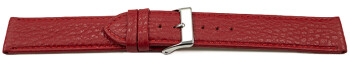 Bracelet montre cuir souple grainé rouge...