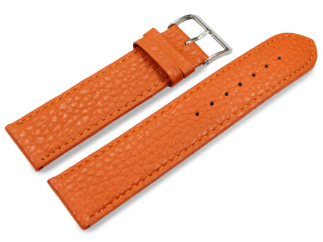 Bracelet montre cuir souple grainé orange 12mm...