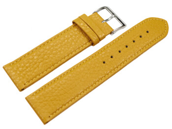 Bracelet montre cuir souple grainé moutarde 12mm...