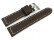 Bracelet de montre cuir à boucle ardillon large - marron foncé  18mm 20mm 22mm 24mm