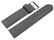 XL Bracelet montre cuir souple grainé gris foncé 12mm 14mm 16mm 18mm 20mm 22mm