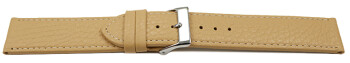 XL Bracelet montre cuir souple grainé vanille 12mm...
