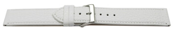 XL Bracelet montre cuir souple grainé blanc 12mm 14mm 16mm 18mm 20mm 22mm