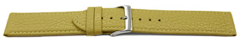 XL Bracelet montre cuir souple grainé limette 12mm...