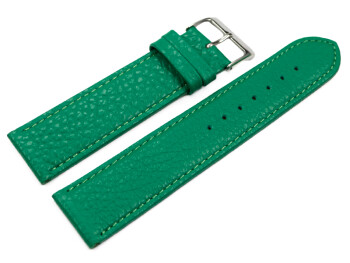 XL Bracelet montre cuir souple grainé vert 12mm 14mm 16mm 18mm 20mm 22mm