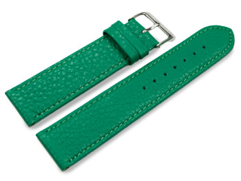 XL Bracelet montre cuir souple grainé vert 12mm...