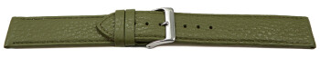 XL Bracelet montre cuir souple grainé olive 12mm...
