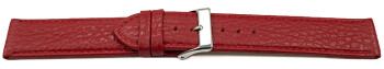 XL Bracelet montre cuir souple grainé rouge...