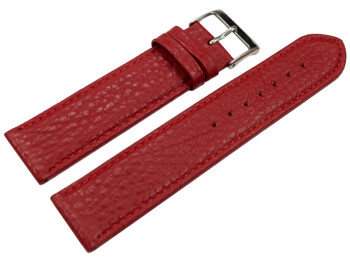 XL Bracelet montre cuir souple grainé rouge foncé 12mm 14mm 16mm 18mm 20mm 22mm