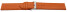 XL Bracelet montre cuir souple grainé orange 12mm 14mm 16mm 18mm 20mm 22mm