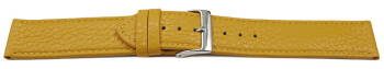 XL Bracelet montre cuir souple grainé moutarde...