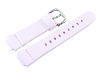 Bracelet de montre Casio p.BGA-100,BGA-1000,résine,rose clair
