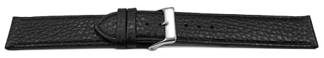 XXL Bracelet montre cuir souple grainé noir 14mm 16mm 18mm 20mm 22mm 24mm