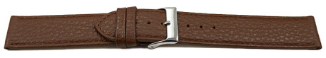 XXL Bracelet montre cuir souple grainé marron foncé 14mm 16mm 18mm 20mm 22mm 24mm
