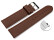 Bracelet montre dégagement rapide cuir souple grainé marron foncé 12mm 14mm 16mm 18mm 20mm 22mm