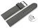 XL Bracelet montre dégagement rapide cuir souple grainé gris foncé 12mm 14mm 16mm 18mm 20mm 22mm