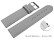 XL Bracelet montre dégagement rapide cuir souple grainé gris clair 12mm 14mm 16mm 18mm 20mm 22mm