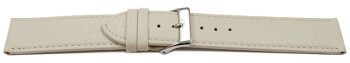 XL Bracelet montre dégagement rapide cuir souple grainé créme 12mm 14mm 16mm 18mm 20mm 22mm