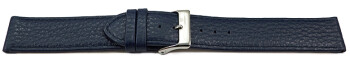 XL Bracelet montre dégagement rapide cuir souple grainé bleu foncé 12mm 14mm 16mm 18mm 20mm 22mm