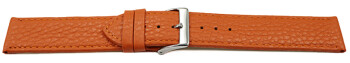 XL Bracelet montre dégagement rapide cuir souple grainé orange 12mm 14mm 16mm 18mm 20mm 22mm