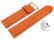 XL Bracelet montre dégagement rapide cuir souple grainé orange 12mm 14mm 16mm 18mm 20mm 22mm