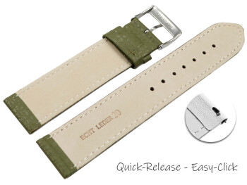 XS Dégagement rapide bracelet montre cuir souple grainé olive 12mm 14mm 16mm 18mm 20mm