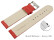 XS Dégagement rapide bracelet montre cuir souple grainé rouge 12mm 14mm 16mm 18mm 20mm