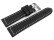 Bracelet de montre cuir à boucle ardillon large - noir 18mm 20mm 22mm 24mm