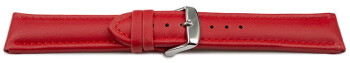 Bracelet de montre VEGAN en grain rouge rembourré 18mm 20mm 22mm 24mm