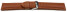 Bracelet de montre VEGAN en grain marron clair rembourré 18mm 20mm 22mm 24mm