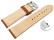 Bracelet montre à changement rapide cuir très souple rembourré optique rétro marron clair 14mm - 24mm