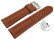 Bracelet montre à échange rapide VEGAN en grain marron clair rembourré 18mm 20mm 22mm 24mm