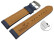 Bracelet montre à échange rapide VEGAN en grain bleu rembourré 18mm 20mm 22mm 24mm