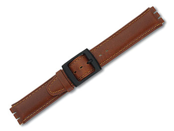 Bracelet-montre pour les montres Swatch - cuir - 19 mm -...