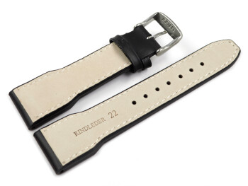 Bracelet montre type aviateur cuir de boeuf à...