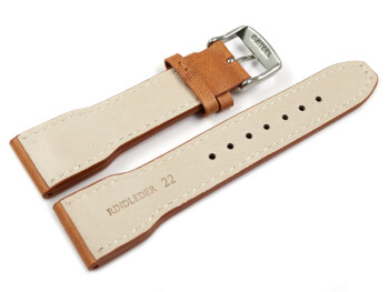 Bracelet montre type aviateur cuir de boeuf à...