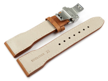 Bracelet montre-boucle dépl.papillon-cuir de...