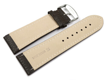 Bracelet de montre cuir de veau grainé marron 26mm...