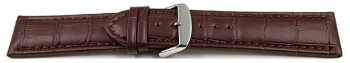 Bracelet de montre cuir de veau grain croco marron...