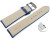 Bracelet montre à dégagement rapide rembourrage épais grain croco bleu 18mm 20mm 22mm 24mm