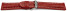 Bracelet montre à dégagement rapide rembourrage épais grain croco rouge 18mm 20mm 22mm 24mm