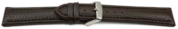 Bracelet montre dégagement rapide cuir grainé brun foncé 18mm 20mm 22mm 24mm 26mm 28mm